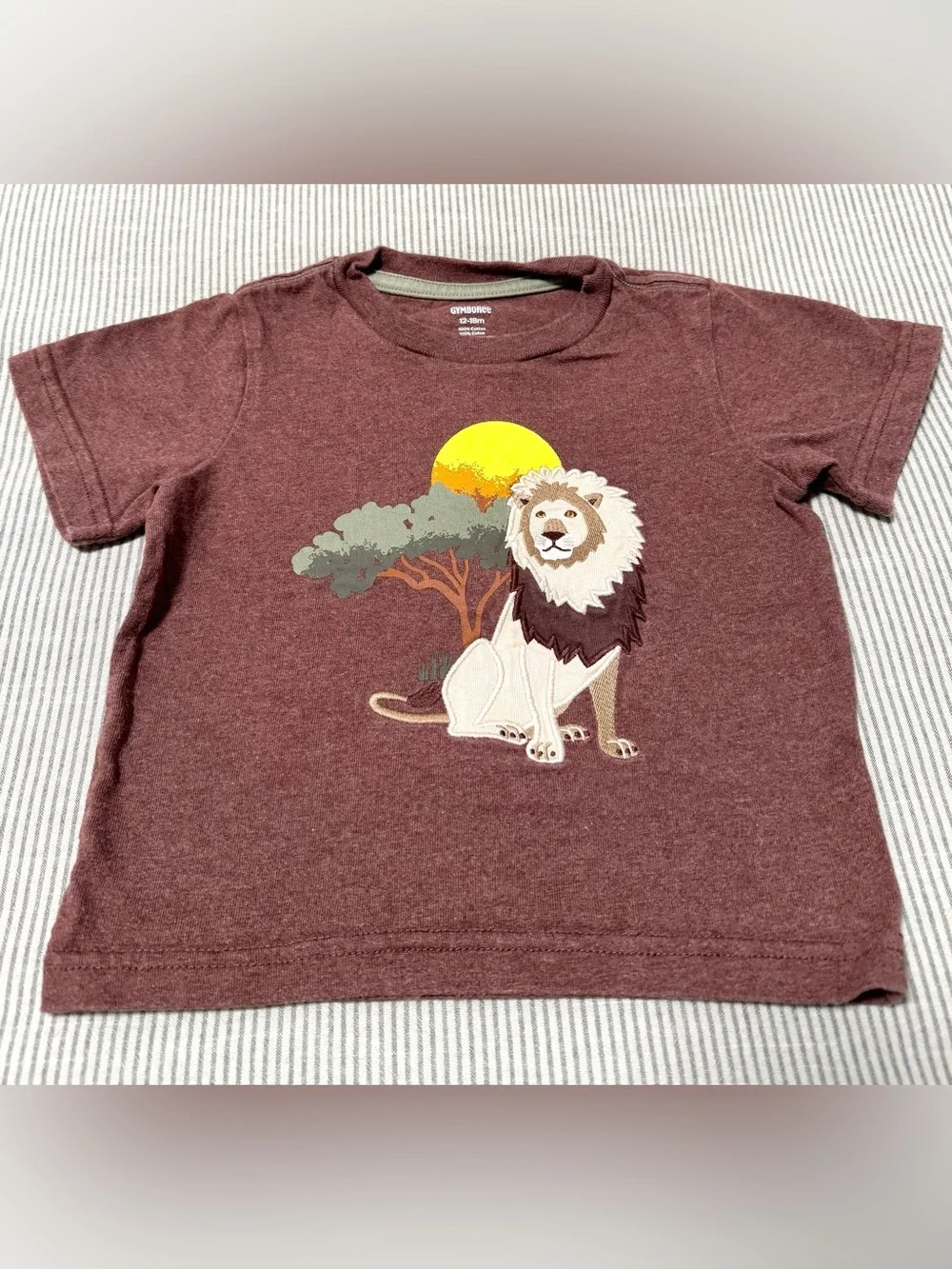 Gymboree Brown Lion Graphic Tee - Size: 12-18mo.